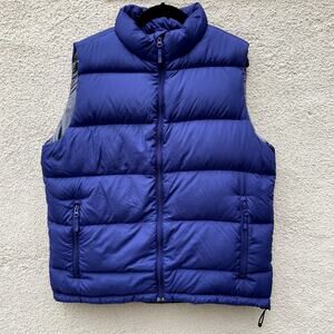 Lands' End Blue Down-Filled Puffer Vest Mens Size Medium 38-40